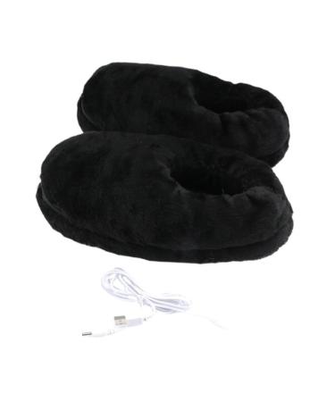 Bcoath 1 pair of electrically warm shoes USB heater for slippers Warmer slippers Heated warm slippers Heated foot warmers Warm Keep Artificial Rabbit fur Heating shoes