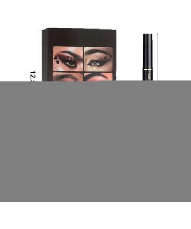 Eyeliner Pen Liquid Eyeliner with Stamp Mold Shapes 6 Pieces Long Lasting Water Resistant Cosmetics for Women Beauty for Stage Travel Party Performance Cosplay Wedding Holiday - Buy Online on GoSupps.com