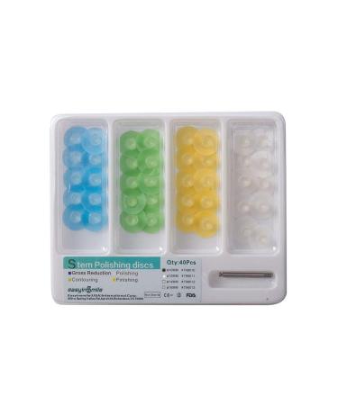 40Dental Composite Finishing Polishing Disc Universal Kit Metal Bush Easyinsmile (10mm-1)