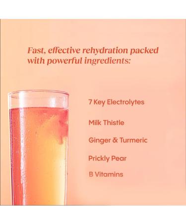 Hydralyte+ Electrolyte Effervescent Powder Sachets - 20 Blood Orange Sticks with Milk Thistle, Prickly Pear & Turmeric - Rapid Rehydration for Optimal Hydration - Buy Online on GoSupps.com