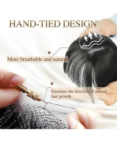 Natural Hair Toppers With Bangs For Women Adding Hair Volume Topper (GREY) - Buy Online on GoSupps.com