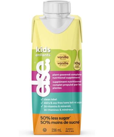 Else Nutrition Kids Complete Nutrition Drink for Ages 2+ with Essential Amino Acids Vitamins & Minerals Less Sugar Convenient Ready to Drink Vanilla 4 Pack Vanilla-4 pack 236 ml (Pack of 4) - Buy Online on GoSupps.com