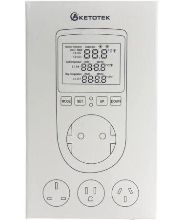 KT3100 Digital Thermostat & Temperature Controller - 230V 16A Socket | Ideal for Greenhouses Reptiles Terrariums & Home Use - Buy Online on GoSupps.com