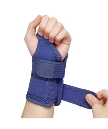 NuCamper Wrist Brace for Carpal Tunnel Pain Relief - Left Hand, Navy Small/Medium - Buy Online on GoSupps.com