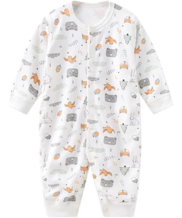MAMIMAKA Baby Clothes Newborn Cotton Footed Pajamas - 6-9 Months Long Sleeve - E-Color - Buy Online on GoSupps.com