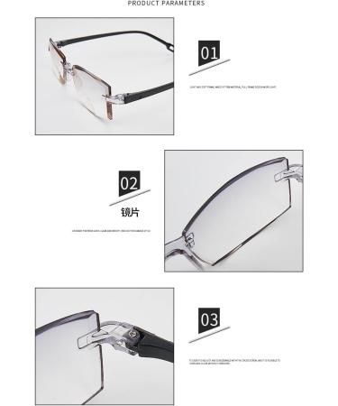 Heyaokun High Hardness Anti-Blue Light Bifocal Glasses for Men & Women - Ultra-Light Progressive Reading Glasses (+2.5 2 Pieces) - Buy Online on GoSupps.com