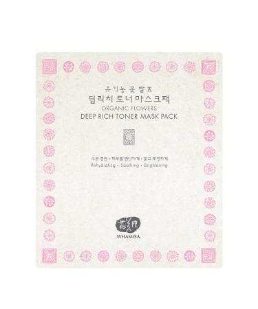 Buy Whamisa Organic Flowers Deep Rich Toner Mask Pack (10EA) - Premium Skincare for Radiant Skin | Shop Internationally - Buy Online on GoSupps.com