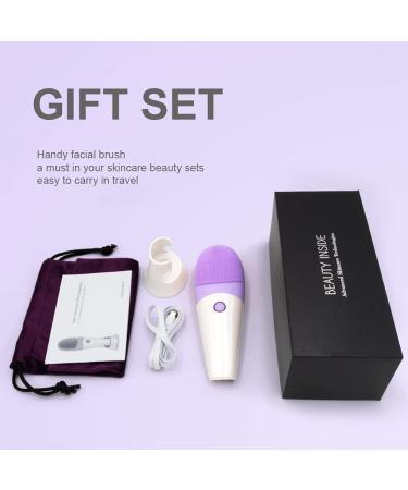 Handy Face Cleansing Brush | Silicone Facial Scrub Massager for Deep Cleansing Makeup Removal & Blemish Control - Purple - Buy Online on GoSupps.com