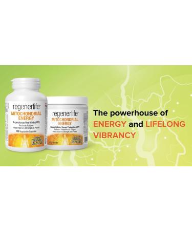 Natural Factors Regenerlife Mitochondrial Energy 120 vegetarian capsules Helps Increase Energy Production (ATP) at the Cellular Level Reduces Fatigue Contributes to Brain Muscle & Hearth Health Includes: Acetyl-L-Carnitine Coenzyme Q10 L-Glutathione - Buy Online on GoSupps.com