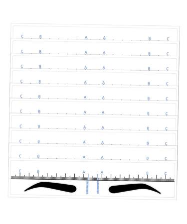 NOLITOY 50pcs for Shaping Trimmer Rulers Sticker Tool Stamp Makeup Stencil Brow Eyebrow Ruler Blue Women 18.00X3.80X0.10CM Blue