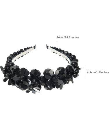 scicent Hairband Black Headband for Women Fashion Hair Band for Makeup Vintage Rhinestone Head Band for Girls Party Wedding Hair Accessories for Women Fashion Head Hoops for Daily Wearing - 27819 - Buy Online on GoSupps.com