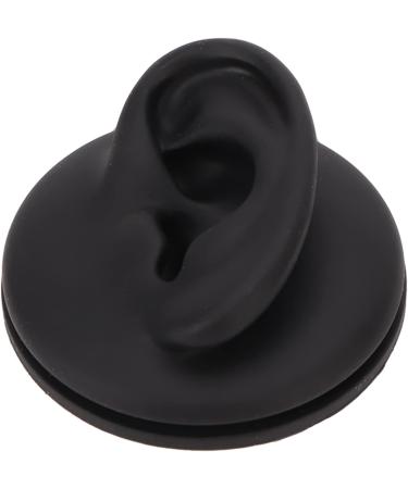 Artificial Black Left Ear Display Model | Professional Soft Teaching Tool with Round Base - Buy Online on GoSupps.com