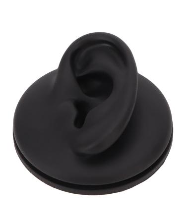 Kadimendium Simulation Ear Display Model Multi Functional Soft Teaching Tool Artificial Left Ear Model Professional Structure Black with Round Base for Wearing - Buy Online on GoSupps.com