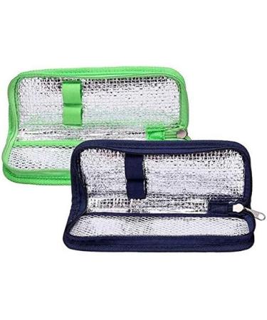 Jteyult Navy Blue Insulin Travel Case Diabetic Medication Organizer Bag - Buy Online on GoSupps.com
