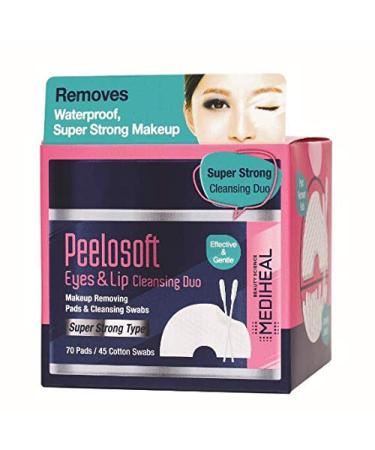 Mediheal Peelosoft Eyes & Lip Cleansing Duo 70 Pads / 45 Cotton Swabs