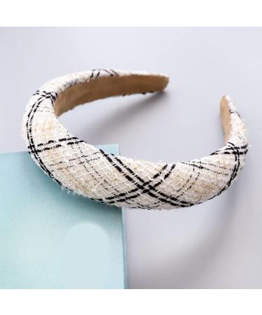 amangul Fashion Hair Accessories Hair Band Headbands for Women/Girls -slip Hairband for Party Wedding(White Small Grid) - Buy Online on GoSupps.com