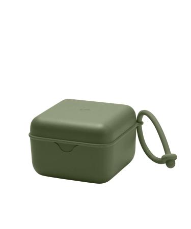 BIBS Dummy Box with Elastic Strap Steriliser Box for Dummies 100% BPA Free Material Hunter Green