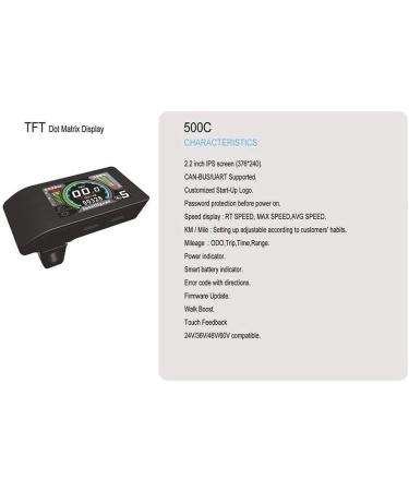 Forbestcy Ebike LCD Display Control Unit Replacement - 500C P850C 860C 750C-ble DPC18 - Backup 5 Pin Female Plug - Bafang BBS01 BBS02 BBSHD Motor Kit - UART Protocol - Buy Online on GoSupps.com