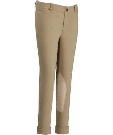 TuffRider Girl's Starter Lowrise Pull-On Jods Breech 6 Sand - Comfortable and Stylish Equestrian Riding Pants for Girls - Buy Online on GoSupps.com