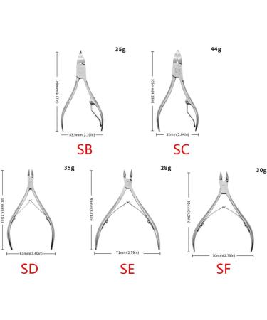 Professional Cuticle Trimmers Stainless Steel Nail Cuticle Scissors Colorful Styles Professional Nail Care Tool Silver D - Buy Online on GoSupps.com