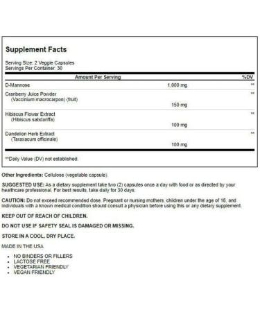 IKJ Wellness D-Mannose 60 Caps - Urinary Tract Balance Support - Buy Online on GoSupps.com