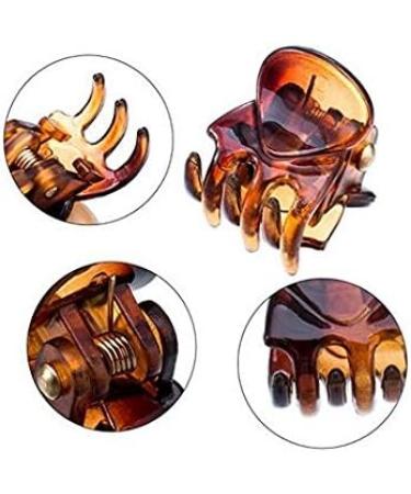 12PCS Mini Small Plastic Hair Clips Claws Pins Clamps Hairpin for Girls Kids Women Coffee Color - Buy Online on GoSupps.com