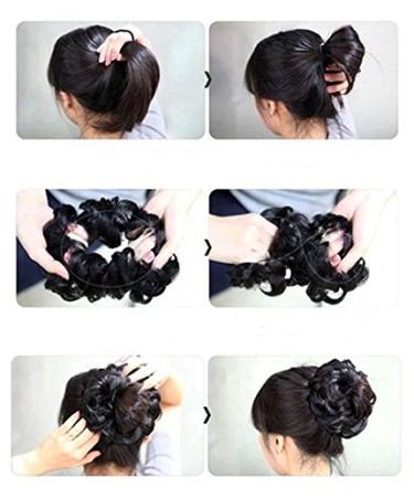CAISHA Chloe Hairpiece Scrunchie - Voluminous Wavy Messy Updo | Synthetic Fiber | White Blonde - DM13cm - Buy Online on GoSupps.com