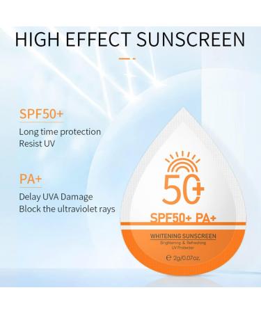 Whitening Sunscreen SPF 50+ Moisturizing Sunscreen Lotion for All Skin Types UV Resistance Refreshing Brightening Fast Absorption Long-lasting Protection 10/20PCS - Buy Online on GoSupps.com