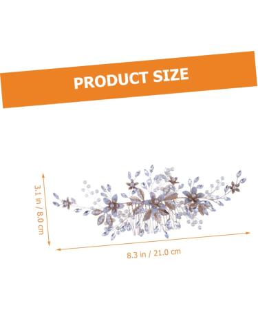 Ipetboom Headgear Rhinestone Hair Accessories Wedding Hair Clips Bridal Clip Crystal Hair Charms Bridal Hair Accessories Rhinestone Hair Clip Bridal Headpiece Tiara Pearl Comb Bride Metal - Buy Online on GoSupps.com