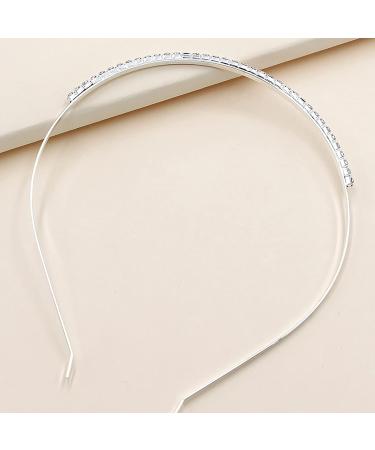 DuoDuorou 2 Pack Silver Rhinestone Elastic Headbands for Girls - Hair Styling Accessories for Spa Yoga Workout - Children Back to School & Wedding Gifts - Buy Online on GoSupps.com
