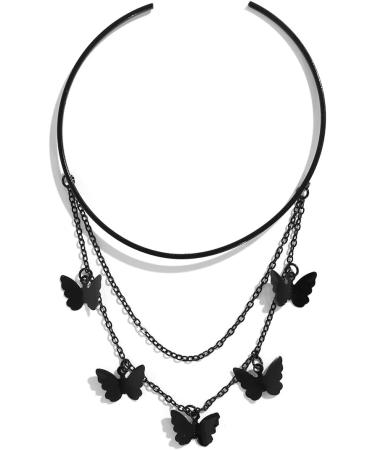Butterflies Pendant Tassels Arm Cuff - Black Punk Jewelry for Halloween Party & Special Occasions - Buy Online on GoSupps.com