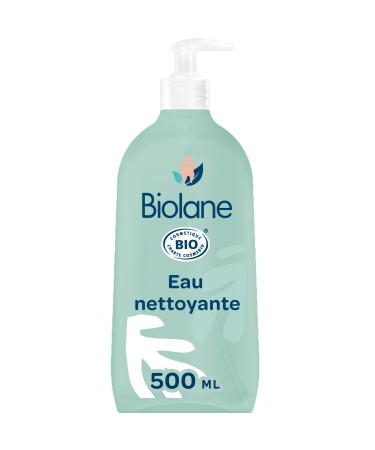 Biolane - Organic baby leave-in cleansing water - ECOCERT - Soothes and protects baby's skin - 500 ml - Made in France