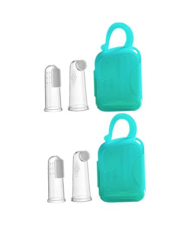 Frcolor 2 sentences finger toothbrush set Little dog toothbrush toothbrush made of silicone toothbrush baby toothbrush finger toothbrush for pets finger toothbrush for children clean