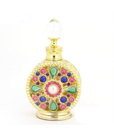 DFJOENVLDKHFE Perfume Bottle Empty Frosted Glass Essential Oil Bottle Refillable Empty Jewelry Decoration Crystal Bottle (Size : Pink)