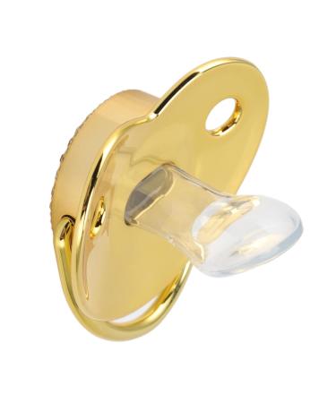 Premium Silicone Baby Pacifier for Newborns & Toddlers (6-18 Months) - Soft Touch Antistatic Bling Design - Gold - Buy Online on GoSupps.com
