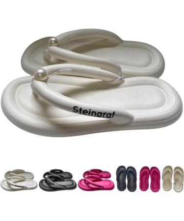 Steingraf Original Cloud Shoes - Super Soft Flip-Flops & Slippers for Garden Office & Sauna - Size 38-39 - Pearl White - Buy Online on GoSupps.com
