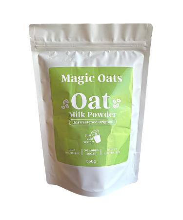 Magic Oats Original Unsweetened Oat Milk Powder. Non Dairy Vegan Coffee Creamer. Gluten & Dairy Free. No Added Sugar. Lactose & Nut Free 560g. Bulk Size. (Value Pack) 560 g (Pack of 1)