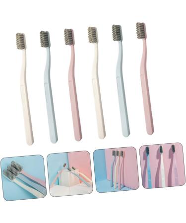 BUIFULSIC 6-Pack Adult Stiff Brushes | Soft Fur Toothbrushes for Effective Oral Care | nylon bristles & Cleaning Tools - Buy Online on GoSupps.com