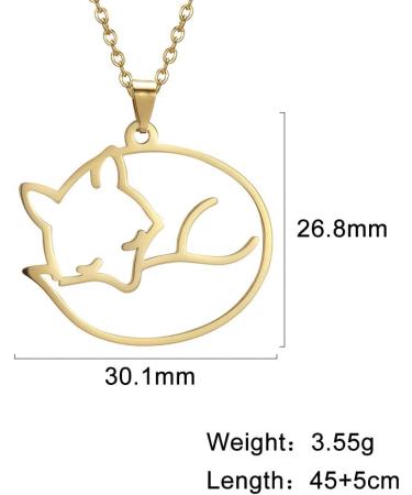 TEAMER Stainless Steel Fox Pendant Necklace for Women - Cute Animal Jewelry for Pets - Buy Online on GoSupps.com