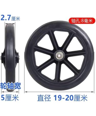 Wheelchair Wheels Wheelchair Front Castor 8 Inch Wheelchair Front Wheels replacement Non-Pneumatic Black Wheel Casters rotating Wheelchairs Rollators Accessory - Buy Online on GoSupps.com