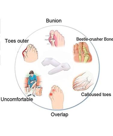 PediMend 2X Silicone Gel Toe Separator for Big Toe Alignment & Bunion Protection - Toe Straightener & Alignment Support - Unisex Foot Care (White) - Buy Online on GoSupps.com
