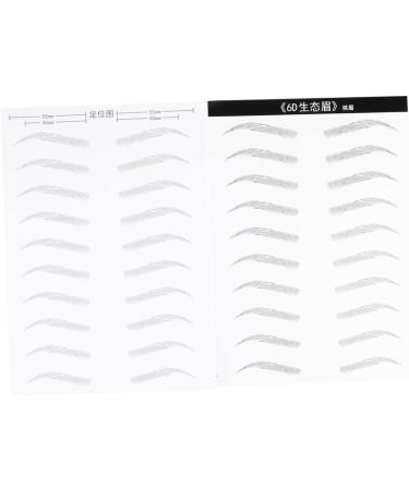WOONEKY 6 Sheets Pairs Eyebrow Makeup Tools Brow Lamination False Eyebrows Sticker Stickers Eye Brow Black - Buy Online on GoSupps.com