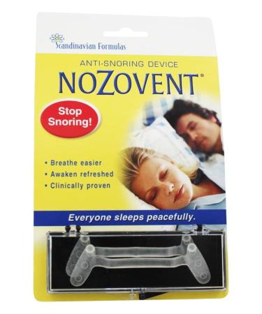 Scandinavian Formulas NoZovent Anti-Snoring Device 2 Medium Size Breathing Devices