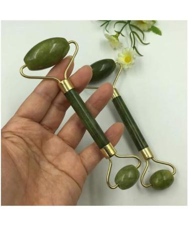 Jade Facial Massage Roller - Natural Anti-Aging Skin Tightening Massager for Face Neck & Eyes | 5.5 Inch Golden - Home Decoration - Buy Online on GoSupps.com