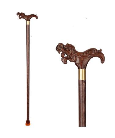 Walkers for Seniors Adult Crutches Wenge Wood Material Dragon Shape Beautiful and Generous Both Men and Women Can Use rollat Journey
