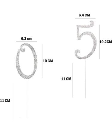 Happy Birthday Cake Topper - Silver Rhinestone Decoration for Stunning Cake Designs | International Shipping Available - Buy Online on GoSupps.com