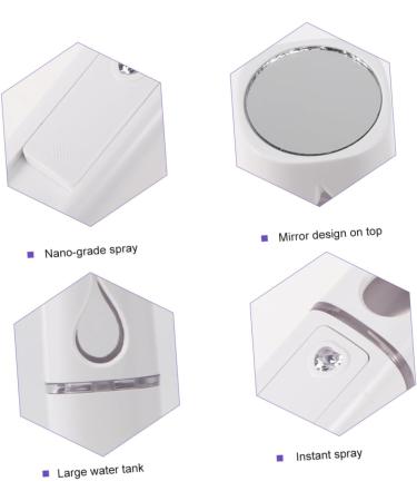 HAPINARY 1pc Mini Face Spray Instruments Mini Humidifier Humidifiers Mini Face Humidifier Face Moisturizing Carpet Spots Facial Mister Portable Mist Sprayer Face Steamer Cosmetic White - Buy Online on GoSupps.com