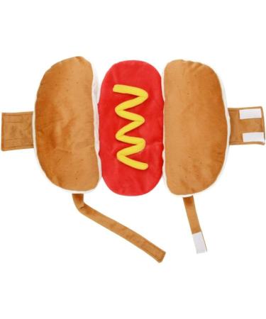 Shop Fun Hot Dog Halloween Costume for Dogs & Cats | Size S-M | Perfect for Christmas Parties - Yellow Outfit for Puppies Golden Retrievers Corgis & Mops - Buy Online on GoSupps.com
