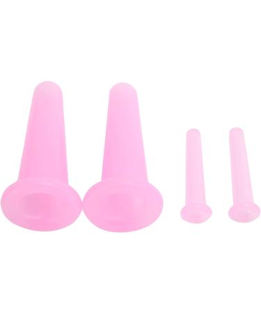 4PC Silicone Massage Cups Set - Moisture Absorption Cupping Therapy for Body Care & Daily Household Use (Pink) - Buy Online on GoSupps.com