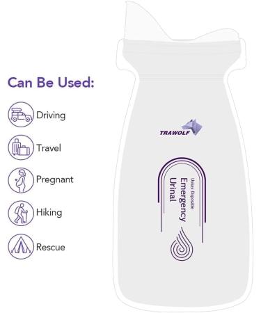 20 Disposable Urine Bags - 700ml Portable Camping Urinals for Emergencies Travel and Hiking - Ideal for Men Women and Pediatric Patients - Buy Online on GoSupps.com